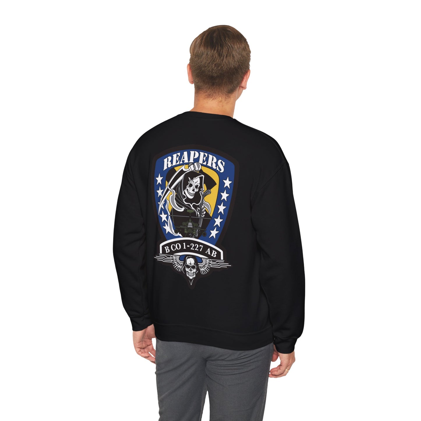 1-227 Reapers Shield Unisex Heavy Blend Crewneck Sweatshirt