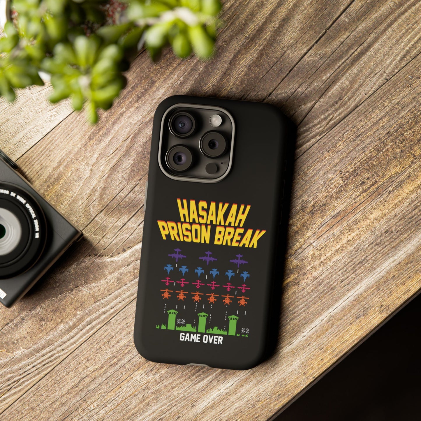 Phone Case — "Hasakah Prison Break" Retro Arcade Game Over Design