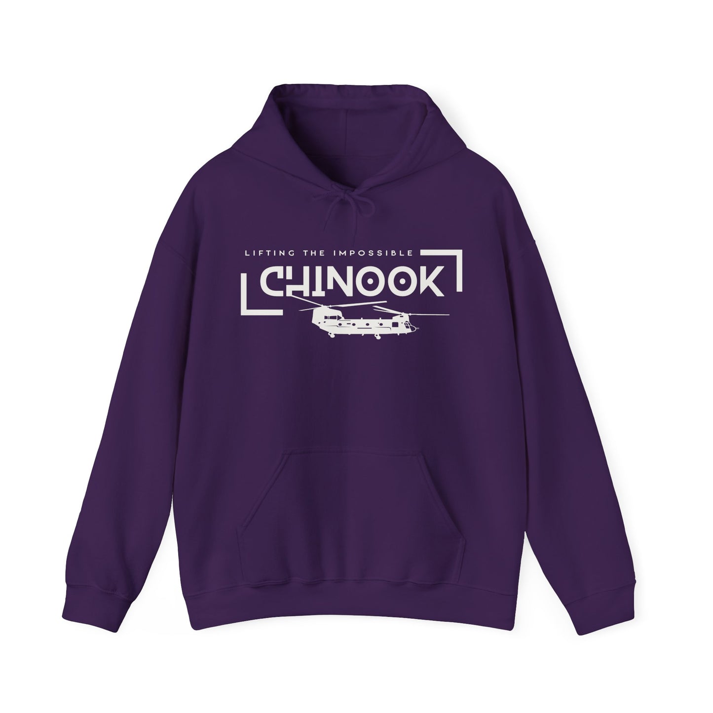 Chinook Helicopter Lifting the Impossible Unisex Heavy Blend Hooded Sweatshirt