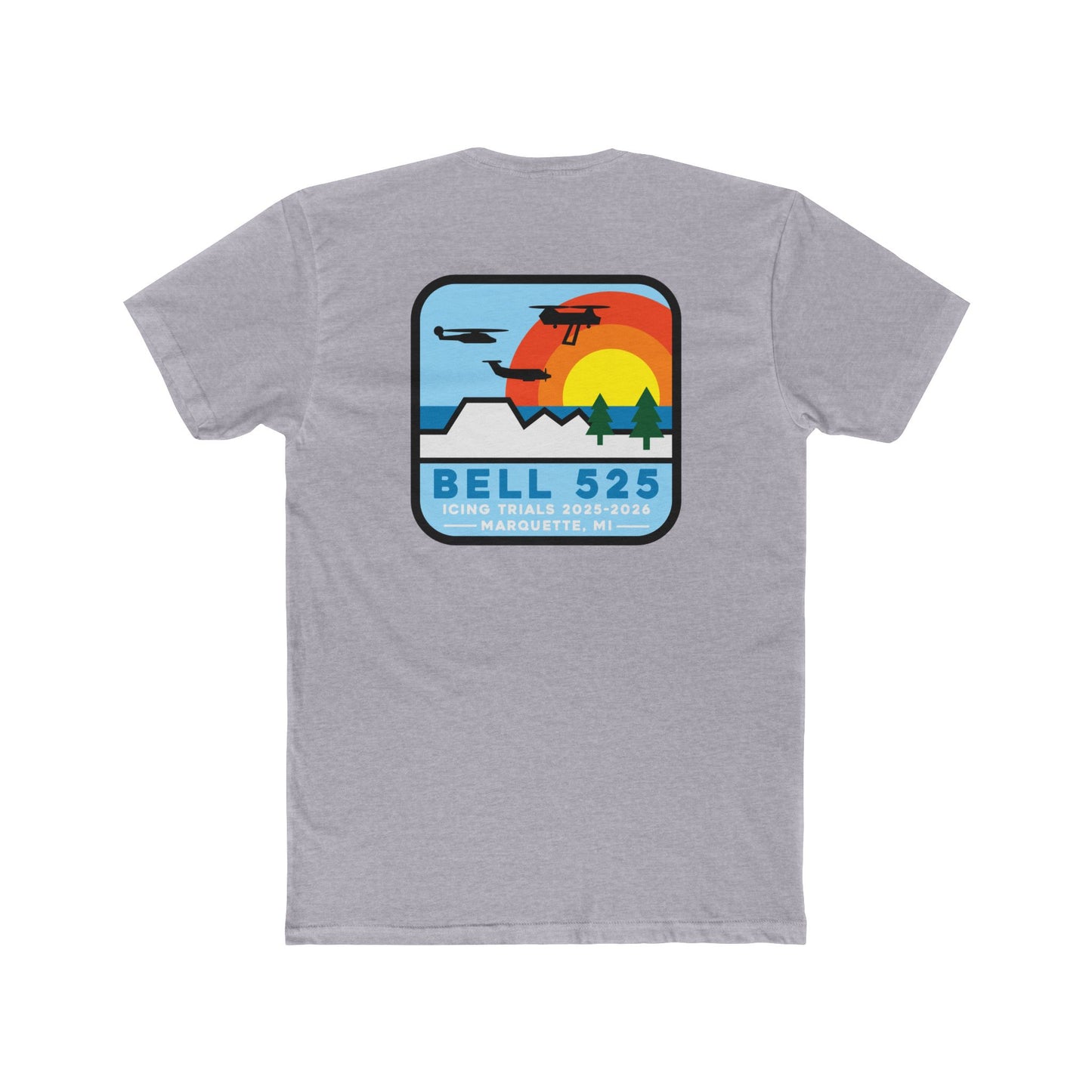 Bell 525 Icing Trials Helicopter 100% Cotton T‑Shirt