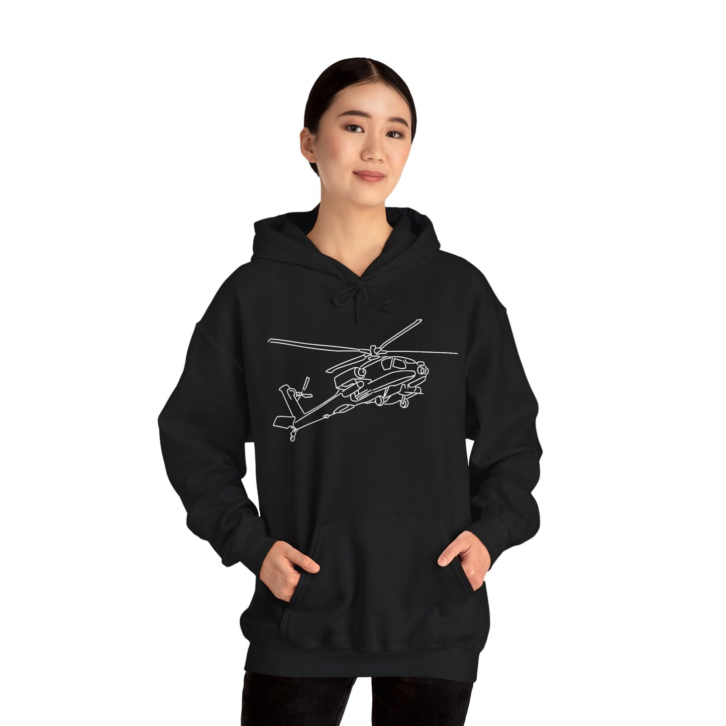 Apache Line Art Heavy Blend Hooded Sweatshirt