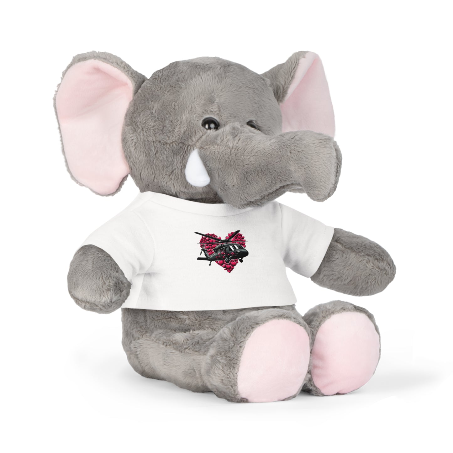 Medium Plushie Toy with Blackhawk Valentine T-Shirt