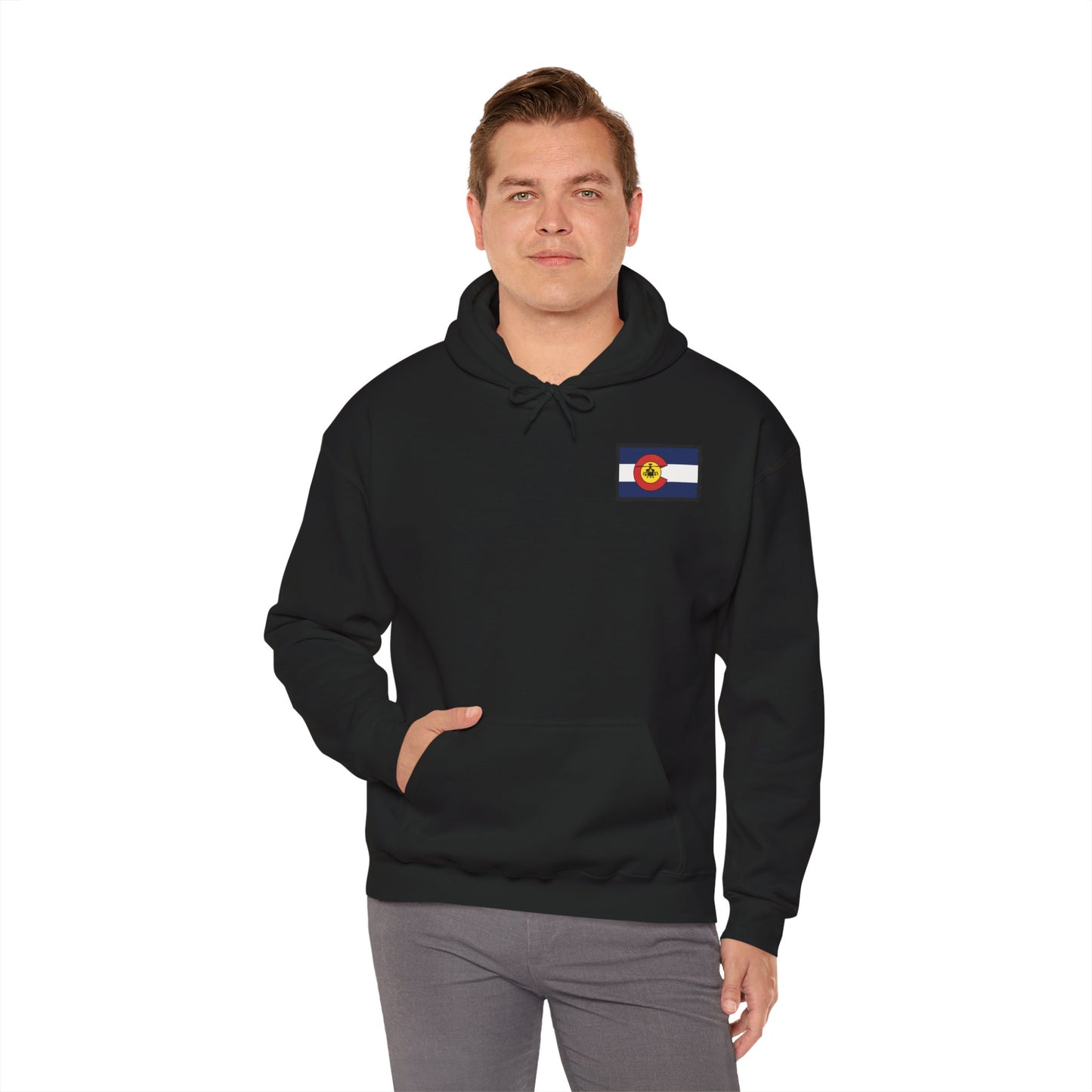 LAST TROOP - LAST CHARGE Sunset **Apache Flag Front** Legacy 6-17 AIR CAV C Troop Unisex Heavy Blend Hooded Sweatshirt