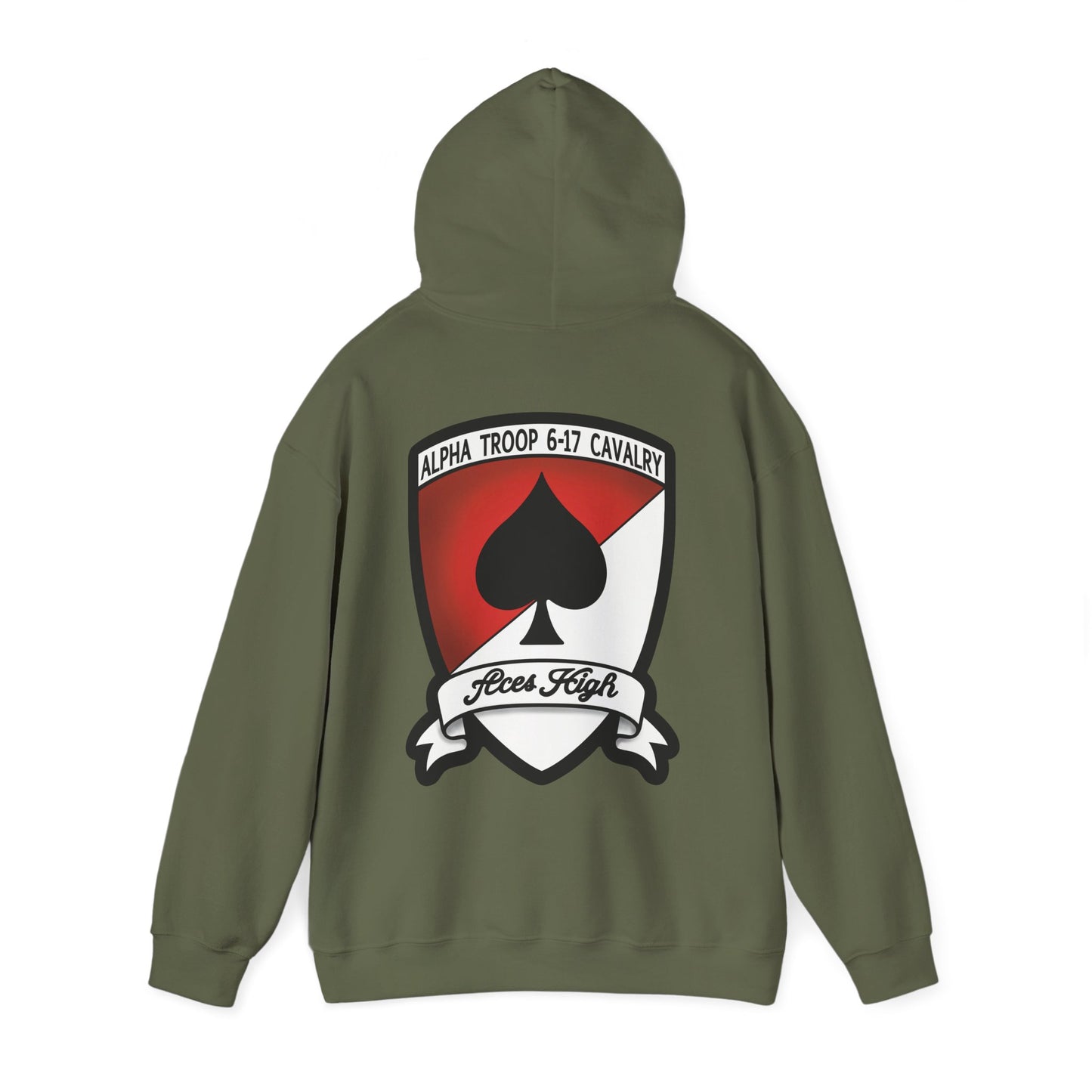 6-17 AIR CAV Alpha Troop Heavy Blend Hooded Sweatshirt