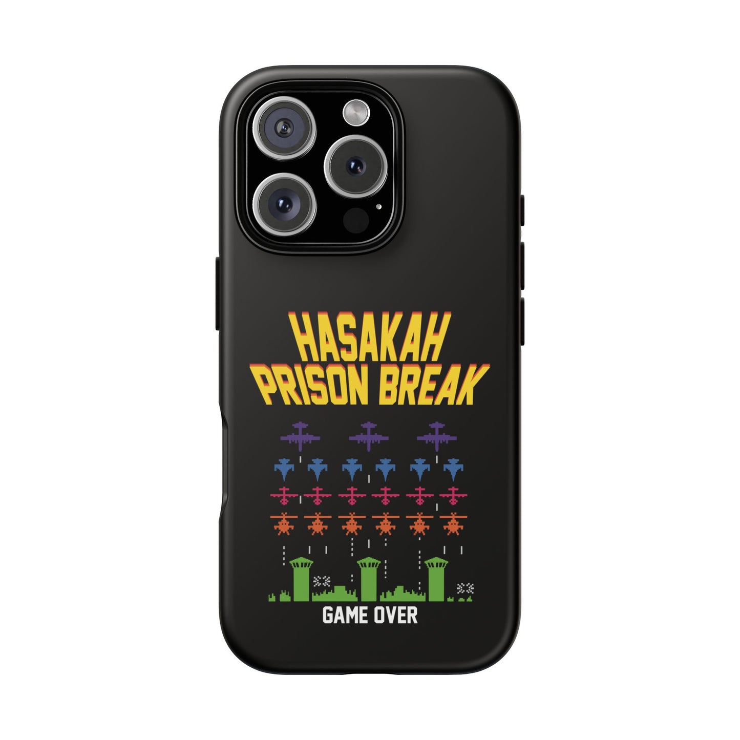 Phone Case — "Hasakah Prison Break" Retro Arcade Game Over Design