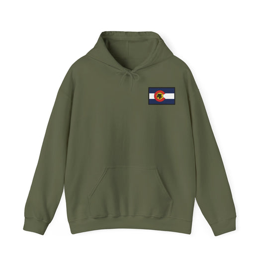 **Flag Front** Legacy 6-17 AIR CAV C Troop Unisex Heavy Blend Hooded Sweatshirt