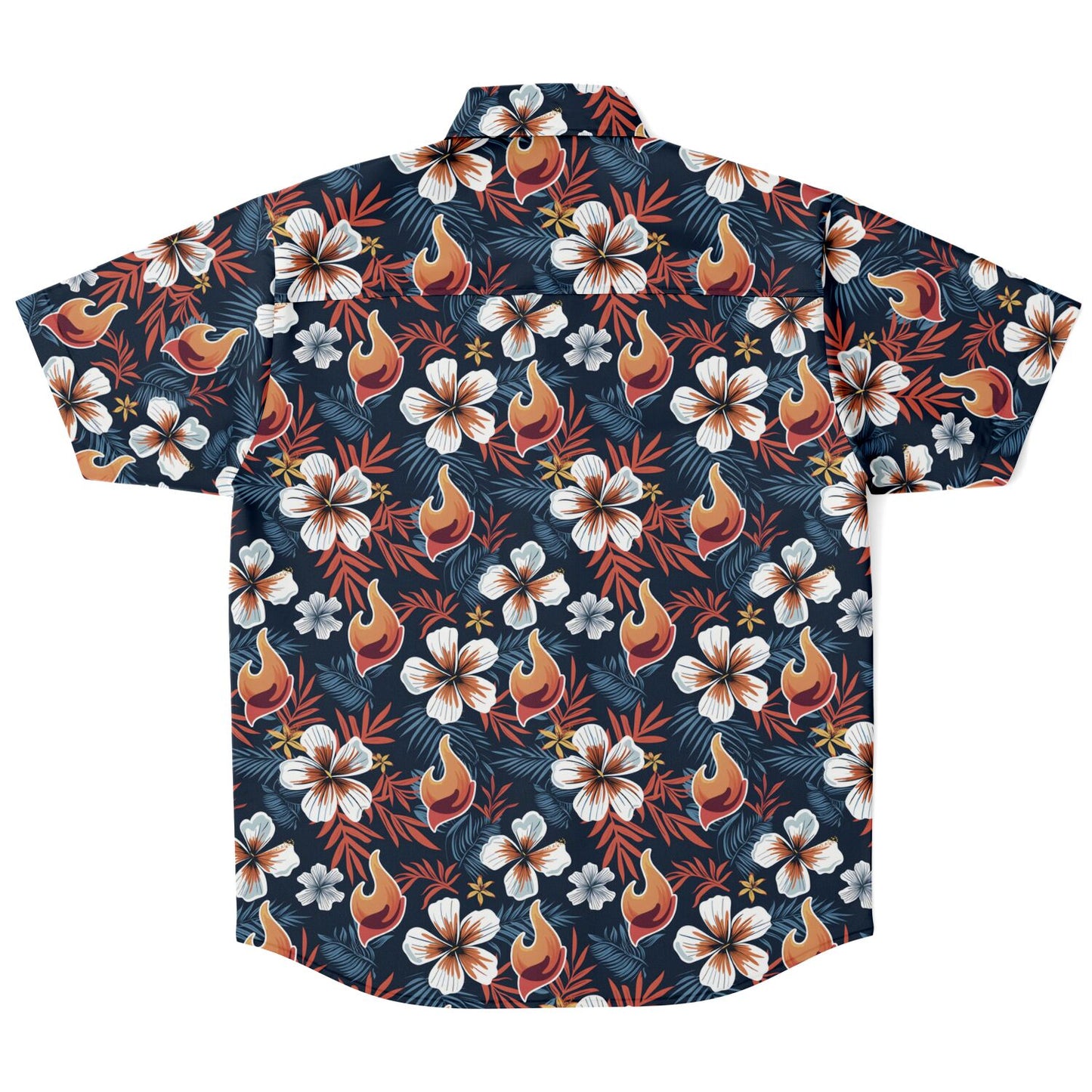 FSY 2024 Orange Hawaiian Short Sleeve Button Down Shirt, Aloha Print, I Am A Disciple Logo, LDS 2024