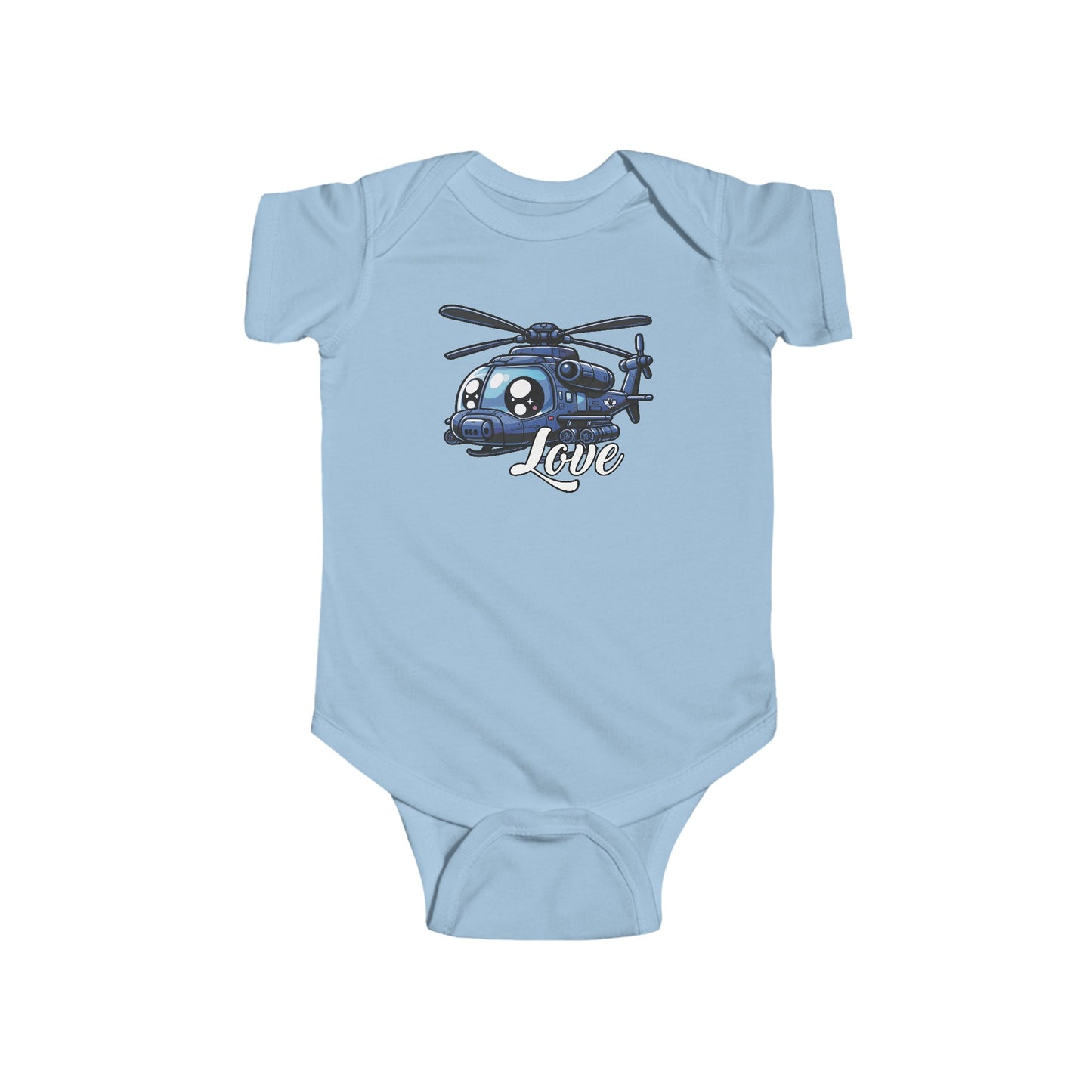 Helicopter Love Valentine’s Day Infant Fine Jersey Bodysuit