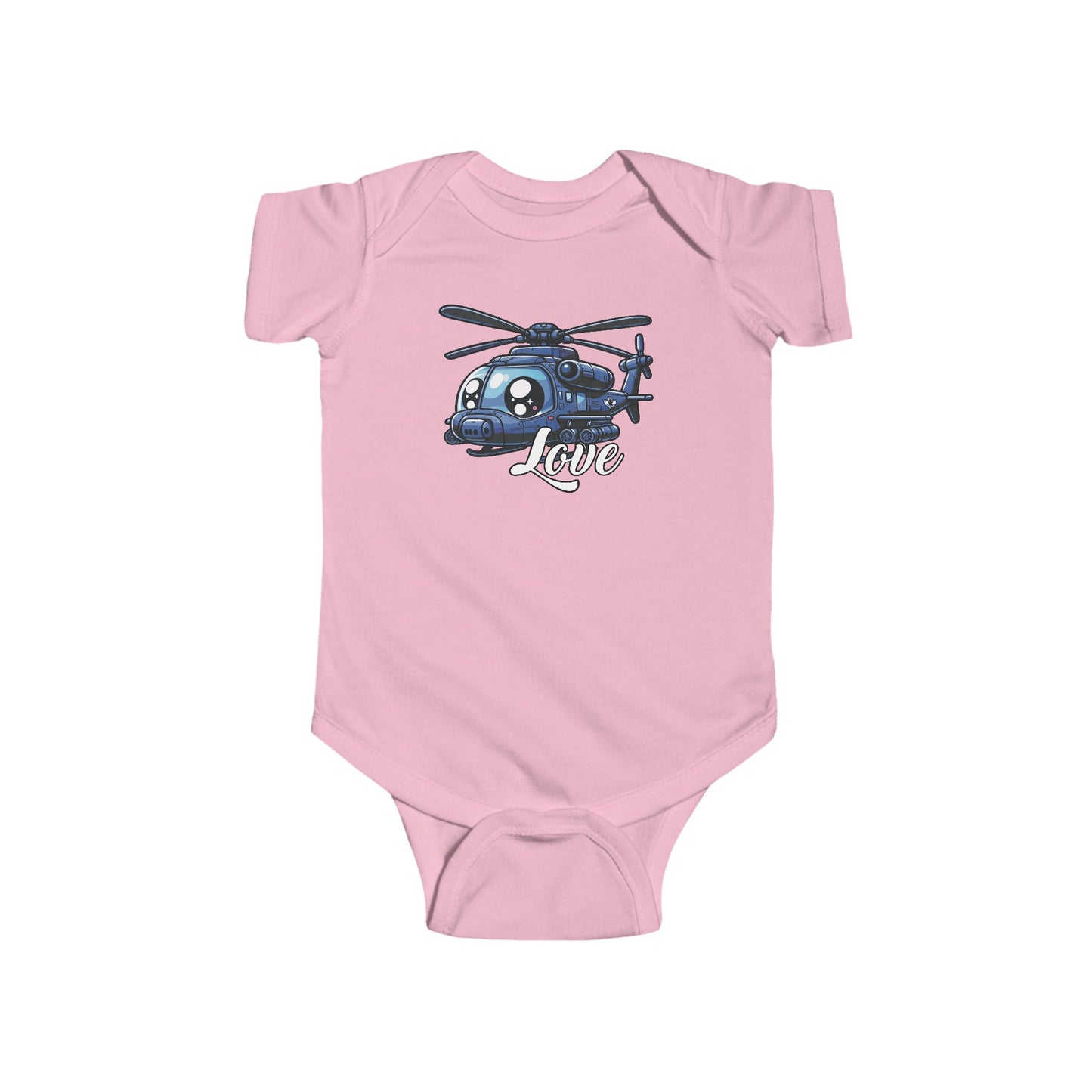 Helicopter Love Valentine’s Day Infant Fine Jersey Bodysuit