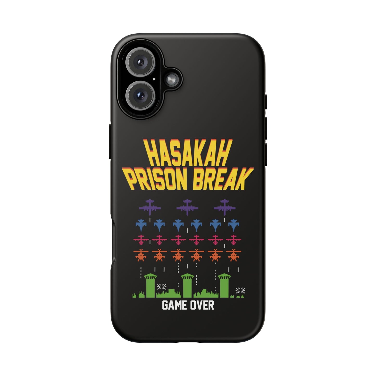 Phone Case — "Hasakah Prison Break" Retro Arcade Game Over Design