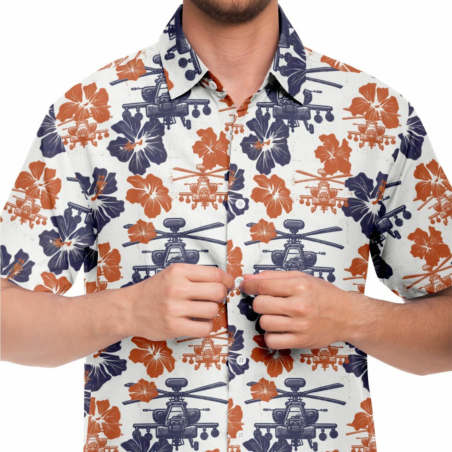 Tropical Apache Thunder Short Sleeve Button Down Shirt