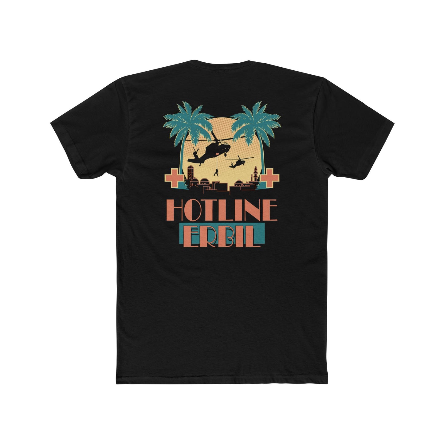 7-158 AVN Hotline Erbil Retro Palm Beach Tee 100% cotton