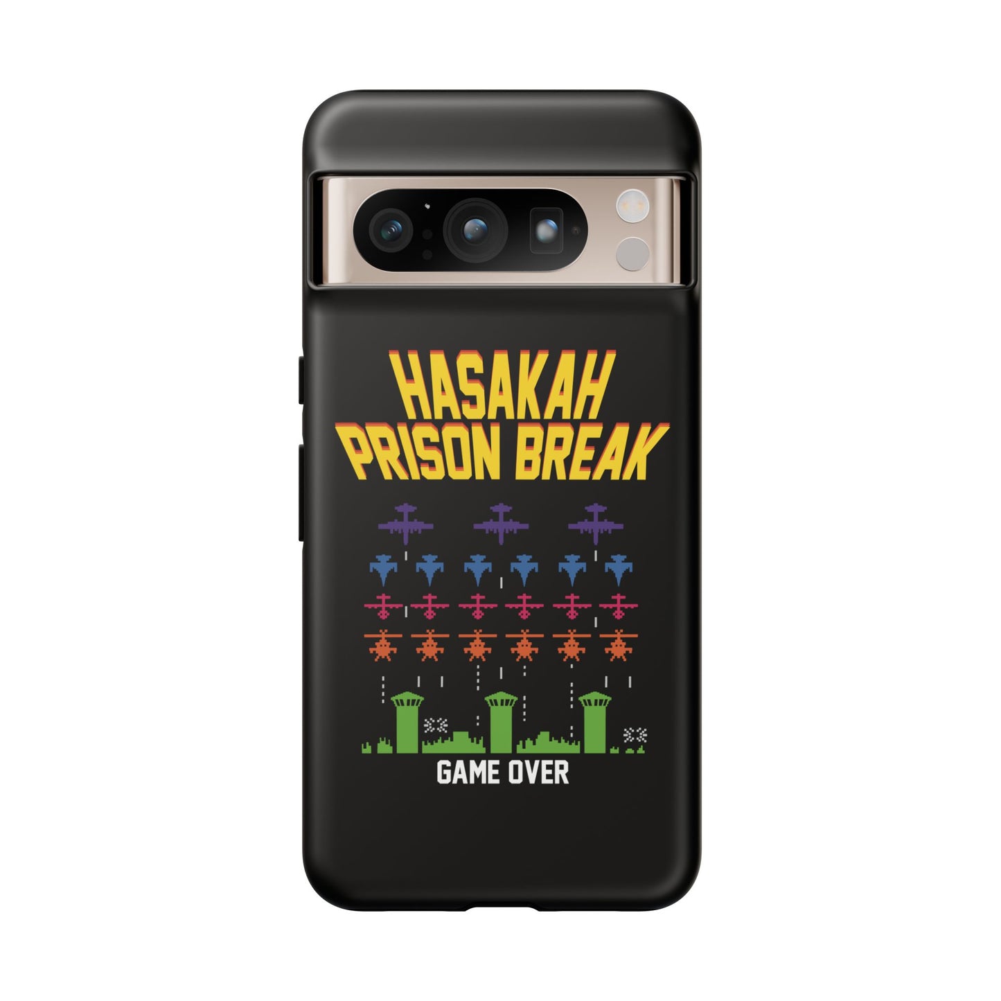 Phone Case — "Hasakah Prison Break" Retro Arcade Game Over Design