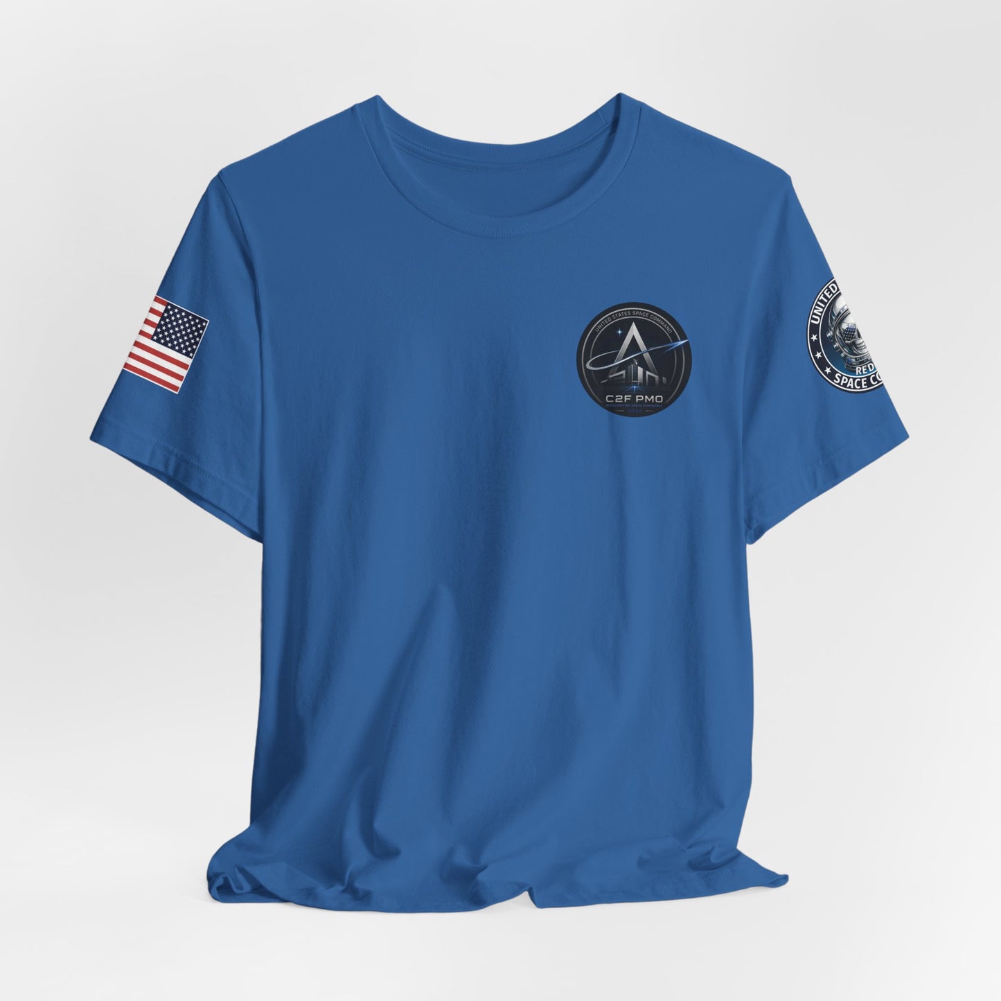 U.S. Space Command Skull Astronaut C2F PMO Logo T-Shirt Accelerating Space Dominance 2032