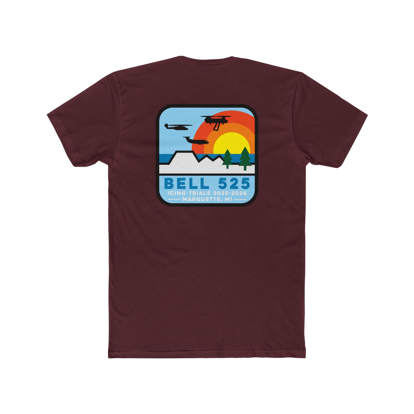 Bell 525 Icing Trials Helicopter 100% Cotton T‑Shirt