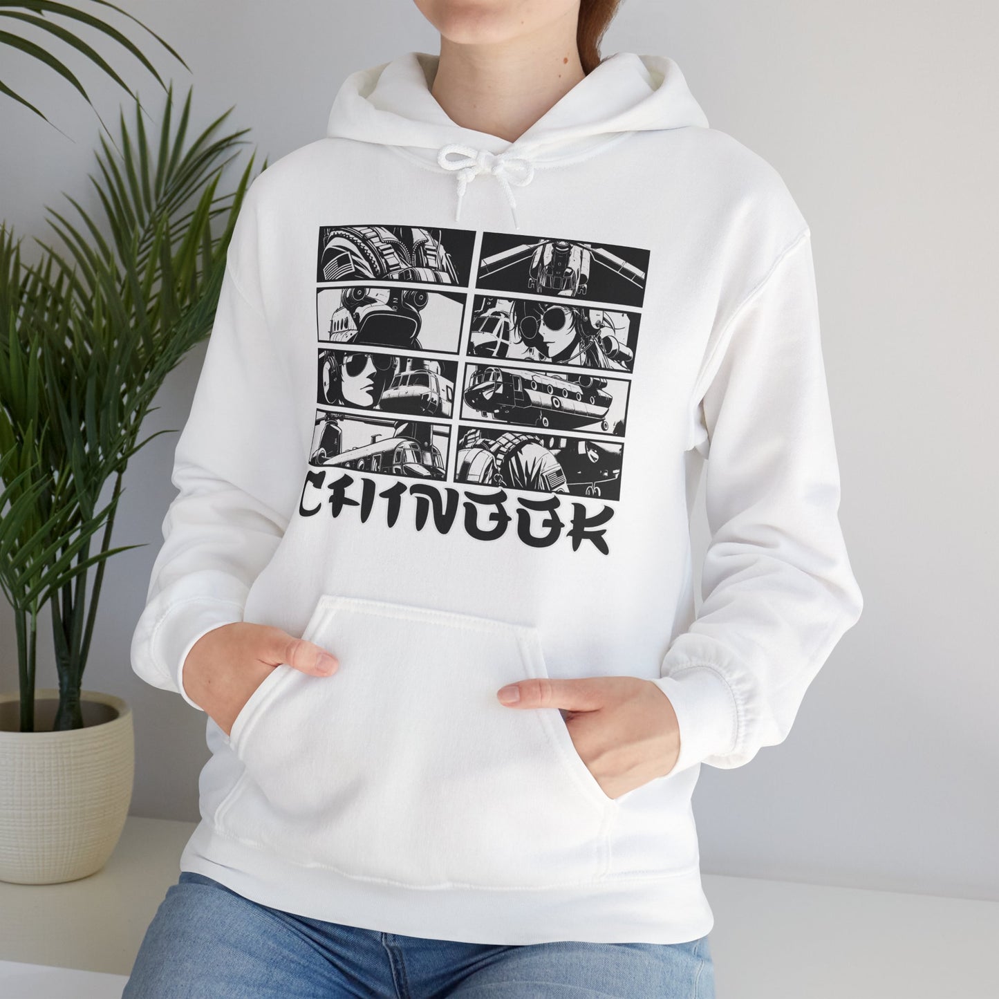 Chinook Anime Unisex Heavy Blend Hooded Sweatshirt