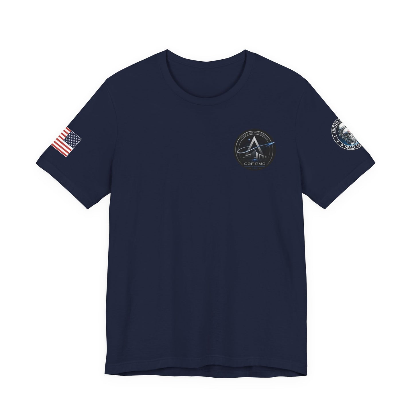 U.S. Space Command Skull Astronaut C2F PMO Logo T-Shirt Accelerating Space Dominance 2032