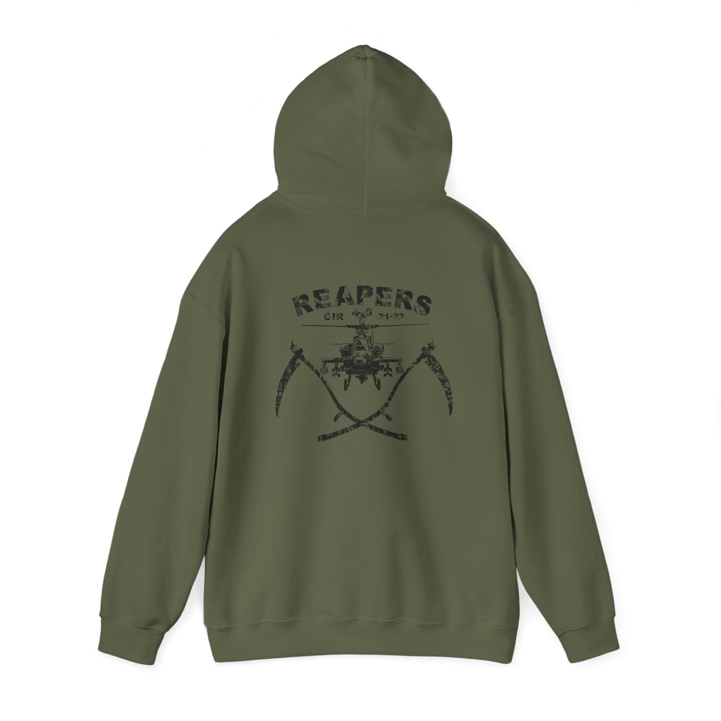 1-227 Reapers Crossed Sythes Heavy Blend Hooded Sweatshirt