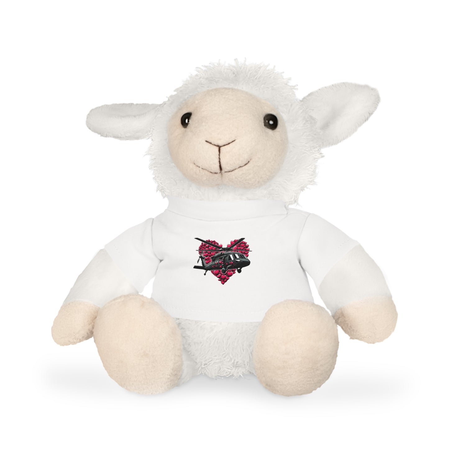 Medium Plushie Toy with Blackhawk Valentine T-Shirt