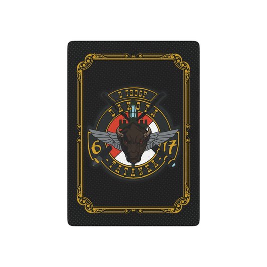 6-17 AIR CAV D Troop Custom Poker Playing Cards - Dakota Tatanka