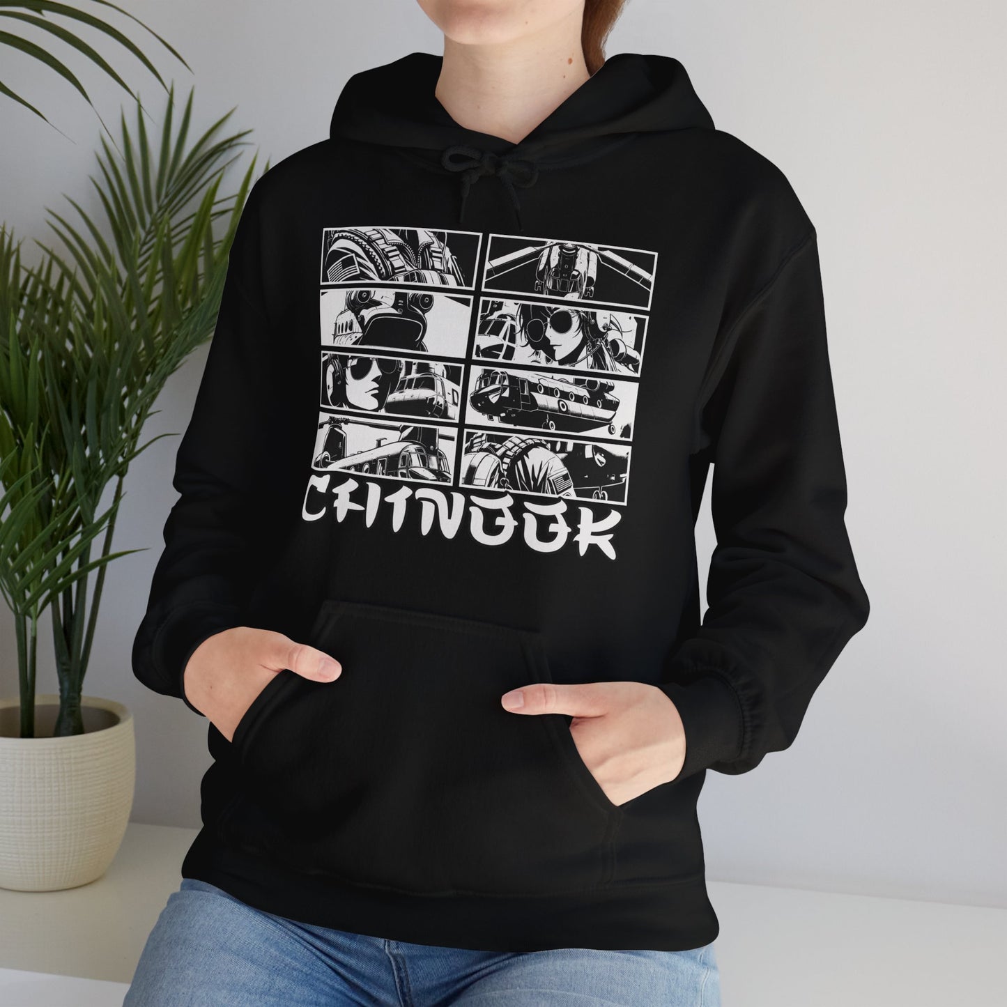 Chinook Anime Unisex Heavy Blend Hooded Sweatshirt