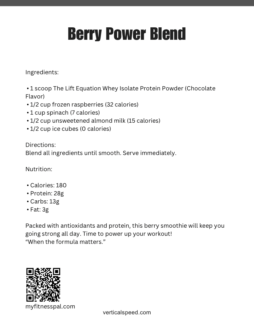 The Lift Equation Protein Powder Drink Recipes