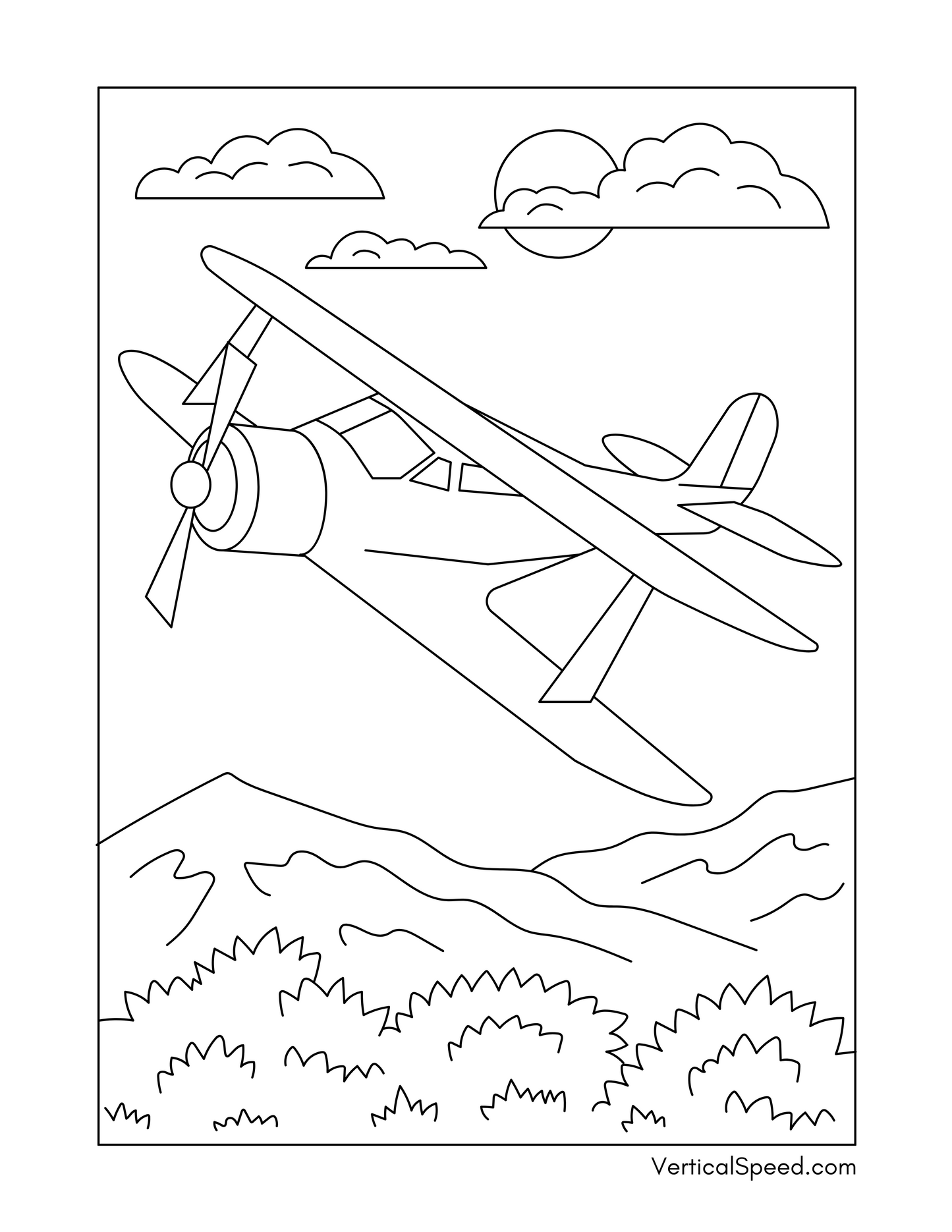 Aviation Coloring Pages Free Download