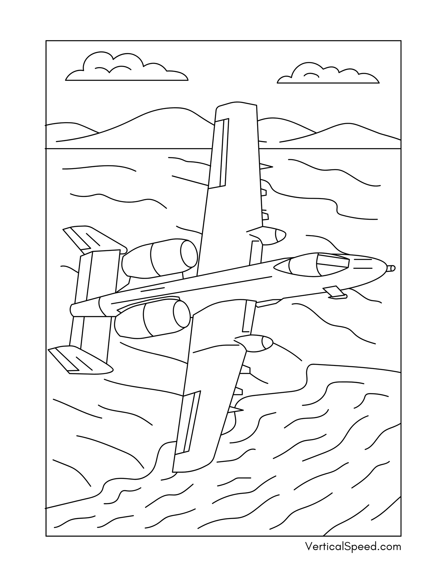 Aviation Coloring Pages Free Download