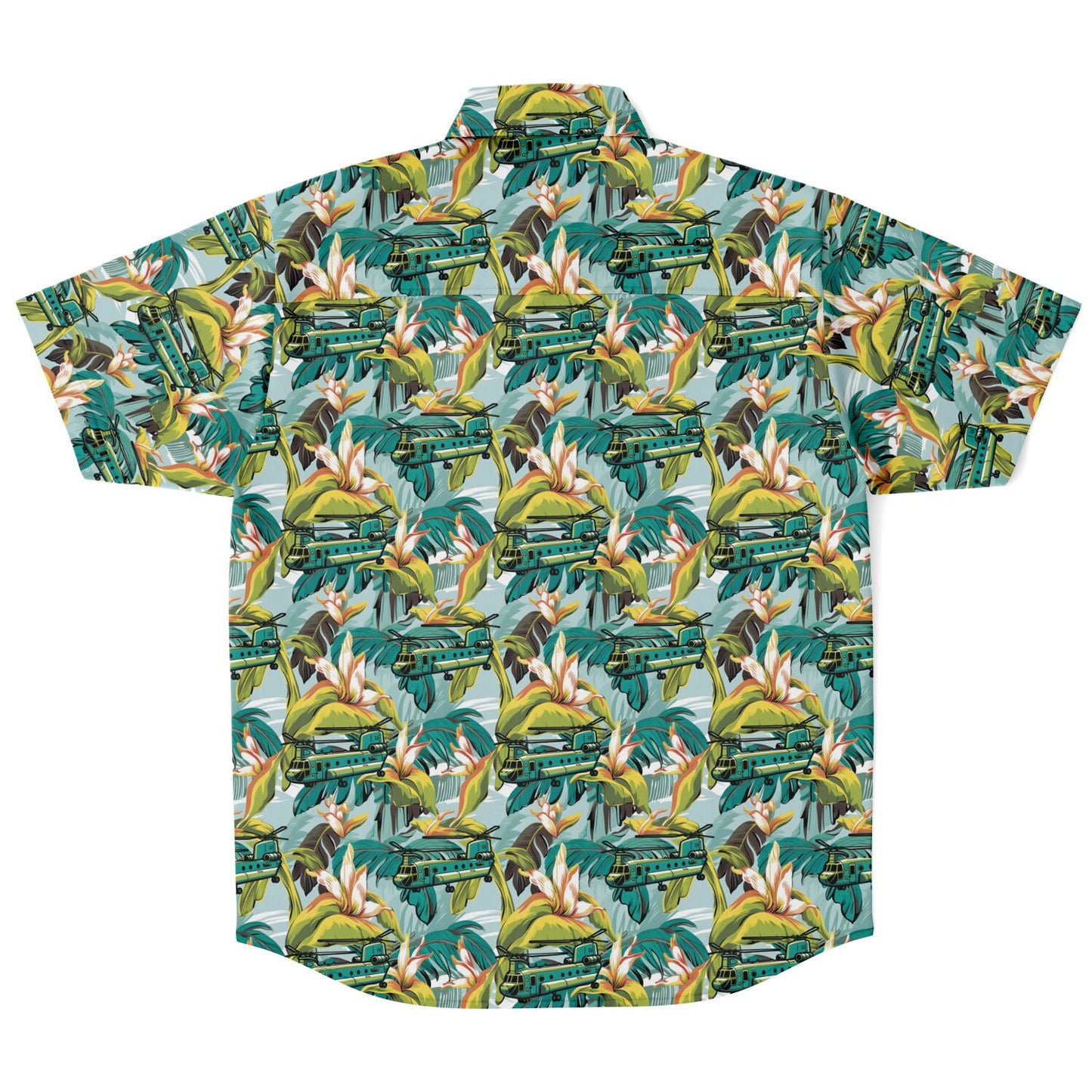 Chinook Aloha Camo Hawaiian Short Sleeve Button Down Shirt