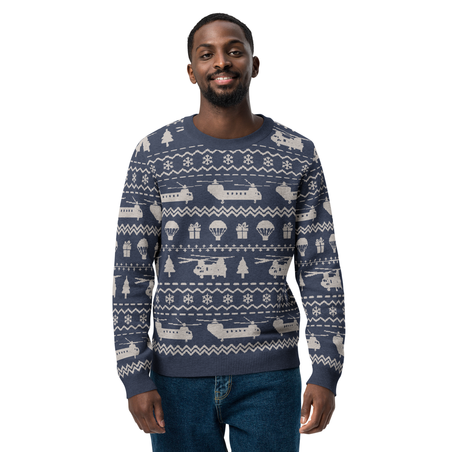 Chinook Pilot Christmas Sweater Knitted crew neck sweater