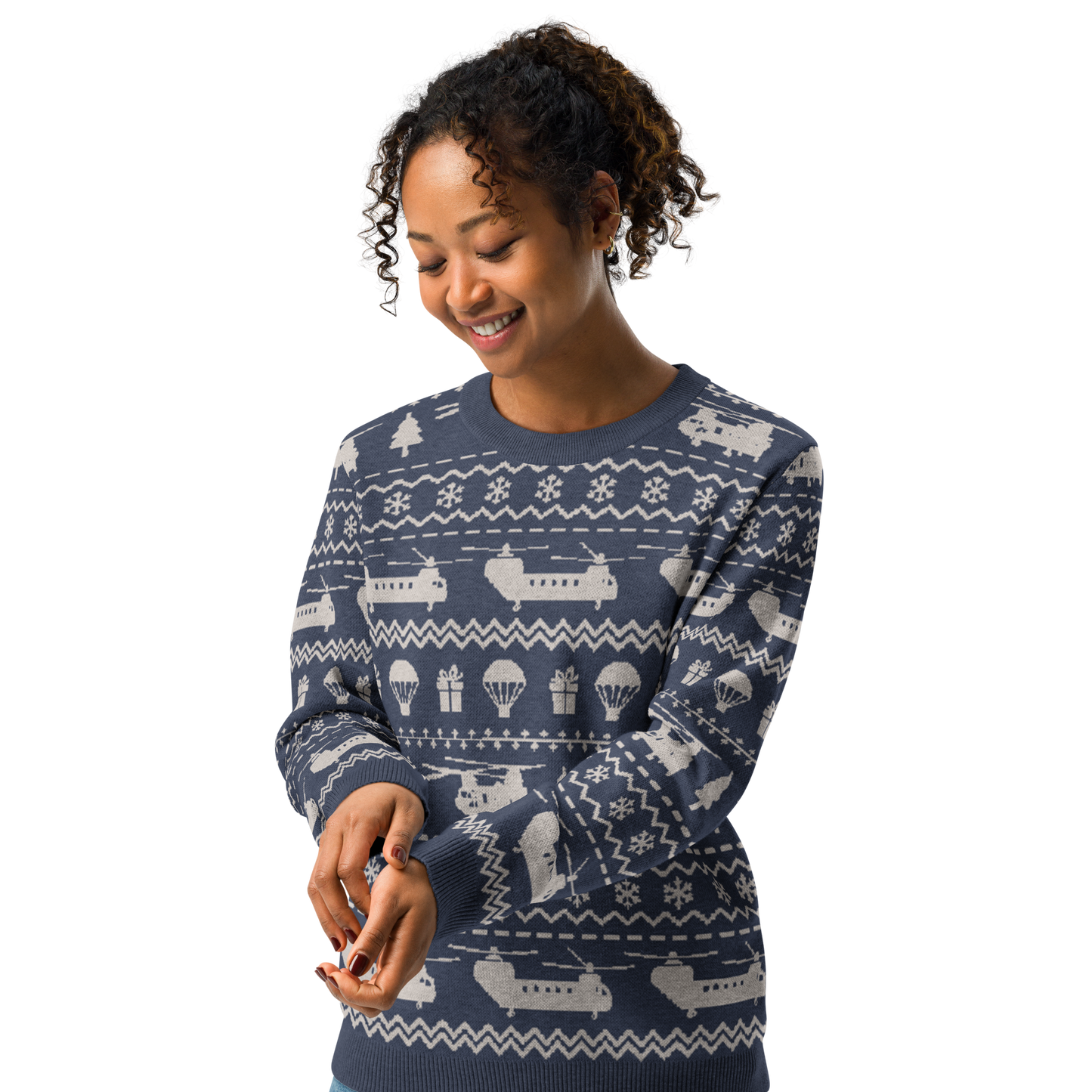 Chinook Pilot Christmas Sweater Knitted crew neck sweater