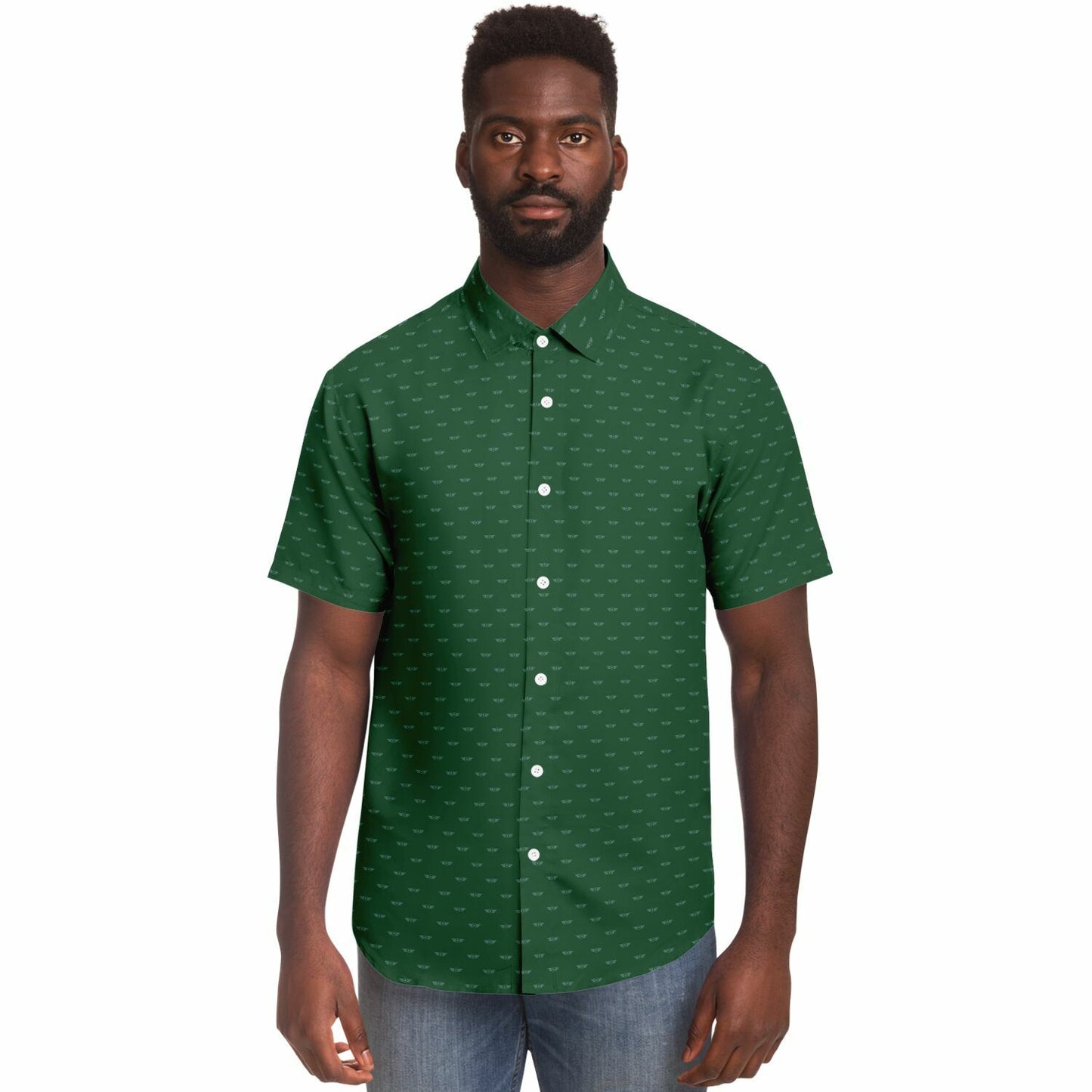 Air Corps Green Short Sleeve Button Down Shirt